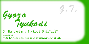 gyozo tyukodi business card